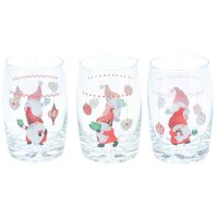 Trinkglas Weihnachtswichtel Weihnachten 250 ml (3er Set)...