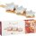 Weihnachtliches 4-teiliges Servierset mit Tablett & 3 Dipschalen in Sternform aus Porzellan - Snackschalen Weihnachten, Servierschalen Stern, Schalen