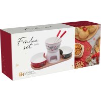 Schokoladenfondue Set mit 2 Servierschalen und 2...