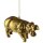 Hänger Nilpferd Flusspferd gold, Baumschmuck Afrika Tiere - Baumkugel, Weihnachtsdeko, Christbaumschmuck