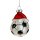 Baumschmuck Fussball mit Weihnachtsmannmütze - Hängedeko Fußball Weihnachten, Weihnachtsdeko, Christbaumkugel, Weihnachten