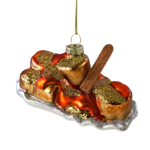 Baumschmuck Currywurst - Hängedeko Fast Food Essen, Hängedeko Curry Wurst, Weihnachtsdeko, Christbaumkugel, Weihnachten