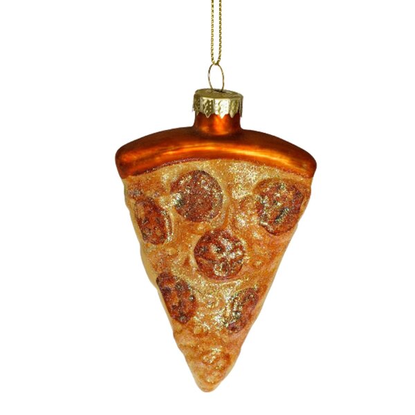 Baumschmuck Pizza Pizzastück - Hängedeko Fast Food Essen, Weihnachtsdeko, Christbaumkugel, Weihnachten