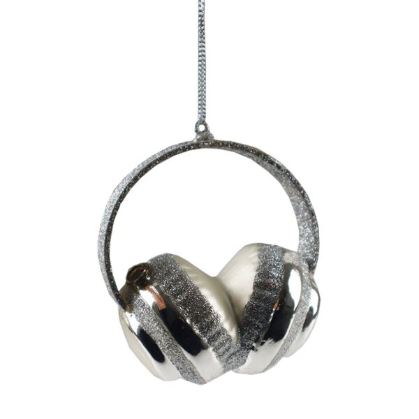 Baumschmuck Crazy Kopfhörer - Baumkugel für Musikliebhaber, Weihnachtsdeko Musik, Christbaumkugel, Weihnachten