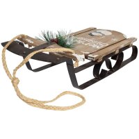 Design Deko Schlitten aus Holz "Merry...