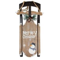 Design Deko Schlitten aus Holz "Merry...