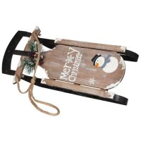 Design Deko Schlitten aus Holz "Merry Christmas" 50 cm - Nostalgie Schlitten, Winterdeko, Deko Skihütte, Weihnachtsdeko, Winter Dekoration