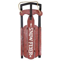 Design Deko Schlitten "Snow Flyer" aus Holz 42...