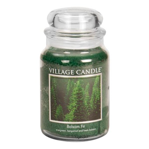 Village Candle Duftkerze im Glas (groß) Balsam Fir - Tradition Edition - Kerze mit 2-Docht Technologie