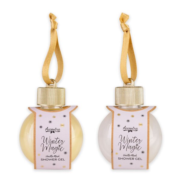 Duschgel Badegel Christbaumkugel WINTER MAGIC (2er Set) - Wellness Geschenk Weihnachten, Weihnachtskugel, Baumschmuck