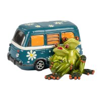 Dekofigur Frosch Paar beim Camping 14x8 cm - Deko...