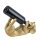 Flaschenhalter Hund Dackel mit Krone, gold - Skulptur, Wein Flaschen Halter, Flaschenständer, Geschenkidee