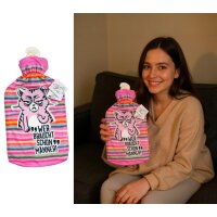 Wärmflasche Miesekatze "Wer braucht schon...