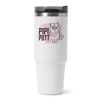XXL Thermobecher Miesekatze "Pipi Pott" mit...