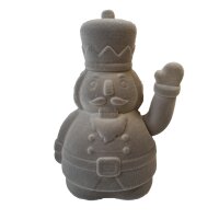 Winkefigur Nussknacker Grau H:17,5 cm - Wichtelfigur...