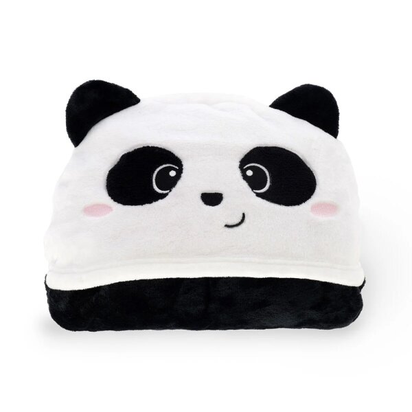 Legami Cosy Hugs! Plüschdecke mit Kapuze PANDA - Kuscheldecke, Decke, Hoodie, super weich und flauschig