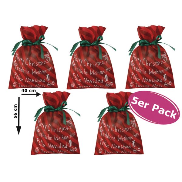 Geschenkbeutel Geschenkverpackung Weihnachten 5er Set - Geschenktüte, Geschenktasche Weihnachten