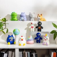 Legami Anti Stress Ball Squishy Katze Kitty mit Erdbeer Duft - Stress Less - Antistressball, Stress Figur, Squeeze Bälle, Stressabbau, Handtrainer