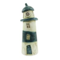 Zaunhocker Leuchtturm H:22 cm aus Keramik - Zaun Deko...