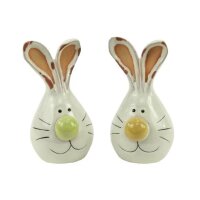 Dekofigur Hase Osterhase (2er Set) H: 11,5 cm aus Keramik...