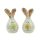 Dekofigur Hase Osterhase (2er Set) H: 11,5 cm aus Keramik - Frühlingsdeko, Deko Hasen, Osterdeko, Ostern, Tischdeko