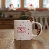 Legami Tasse Becher TEDDY BÄR Too cute to handle aus Steingut - Kaffee Tassen Herz Liebe, Geschenk Valentinstag, Kaffeebecher, Kaffeetasse, Teetasse