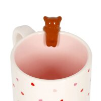 Legami Tasse Becher TEDDY BÄR Too cute to handle aus Steingut - Kaffee Tassen Herz Liebe, Geschenk Valentinstag, Kaffeebecher, Kaffeetasse, Teetasse