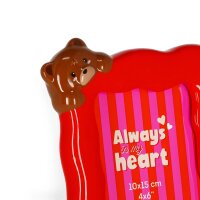 Legami Tisch Bilderrahmen TEDDY BÄR Frame the moment (für Fotos 10x15 cm) aus Keramik - Valentinsgeschenk, Fotorahmen, Rahmen, Liebe, Liebesbeweis, Geschenk Valentinstag