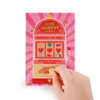 Legami Rubbellos Glückwunschkarte Love Jackpot - Valentinsgeschenk Karte mit Liebesbotschaft zum Freirubbeln, Liebesbrief, Liebe, Liebesbeweis, Geschenk Valentinstag