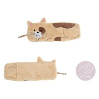 Wärmflasche Katze mit Überzug, 900ml - Bettflasche Winter, Wärmekissen