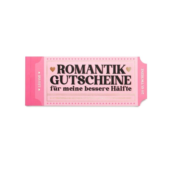 Legami Block mit 24 romantischen Gutscheinen für Paare - Valentinsgeschenk Gutscheinblock, Geschenkidee für Freund/Freundin, Liebe, Romantik, Liebesbeweis, Geschenk Valentinstag