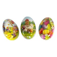 Osterei aus Pappe zum Befüllen (3er Set) 12x8 cm -...