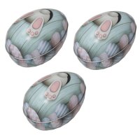 Osterei aus Metall zum Befüllen (3er Set) 12x8 cm -...