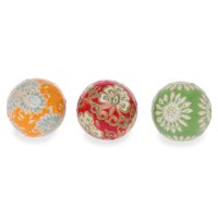 Schwimmkugel Blüte aus Porzellan (3er Set) D:4 cm...