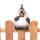 Zaunhocker Dicke Henne beige-braun H:16 cm aus Keramik - Zaun Deko Garten Huhn, Tierfigur Pfostenhocker, Zaunfigur, Gartendeko, Zaunstecker