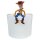 Blumentopf Deko Anhänger Cowboy Woody 10x6 cm aus Kunststoff - Disney Topf Anhänger Pixar Toy Story, Pot Buddy, Topfhänger, moderner Deko Stil für Fans, Gartendekoration