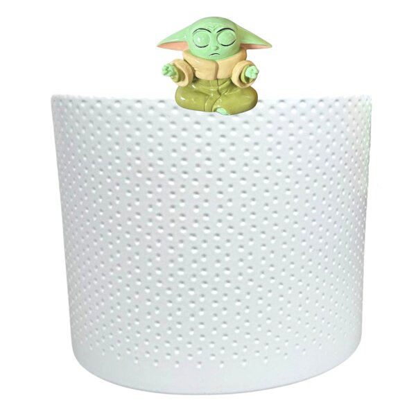 Blumentopf Deko Anhänger Grogu "Baby Yoda" 10x7 cm aus Kunststoff - Disney Topf Anhänger Star Wars, Pot Buddy, Topfhänger, moderner Deko Stil für Fans, Gartendekoration
