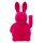 Winkefigur Hase Osterhase Fuchsia H:20 cm - Hasenfigur Beflockt mit Winke-Funktion, Winkehase Ostern, Osterdeko, Frühling, Frühlingsdeko