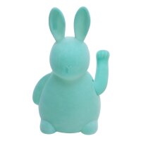 Winkefigur Hase Osterhase Blau H:20 cm - Hasenfigur...