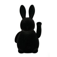 Winkefigur Hase Osterhase Schwarz H:20 cm - Hasenfigur...