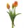 Tulpenbund mit 3 Tulpen gelb-orange H:25 cm künstlich, aber wie echt - Tulpenbündel, Tulpenstrauß, Tischdeko Frühling, Ostern Blumen, Osterdeko