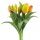 Tulpenstrauß mit 7 Tulpen gelb-orange H:30 cm künstlich, aber wie echt - Tulpenbündel, Tulpenbund, Tischdeko Frühling, Ostern Blumen, Osterdeko