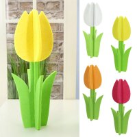 Filz Tulpe zum Stellen (4er Set) H:40 cm weiss, orange,...