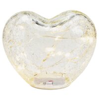 Dekoleuchte Herz Glas Transparent **B-WARE**, Herz Lampe...