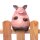 Zaunhocker Dickes Schwein pink H:16 cm aus Keramik - Zaun Deko Garten Sau, Tierfigur Pfostenhocker, Zaunfigur, Gartendeko, Zaunstecker