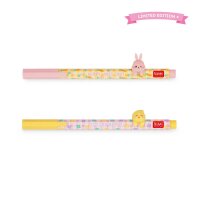 Legami Gelstift Lovely Friends HOPPY EASTER (2er Set) Osterhase und Küken - Gel Pen mit abnehmbarer Tier Deko, Stift, Schreibstift, Gelschreiber