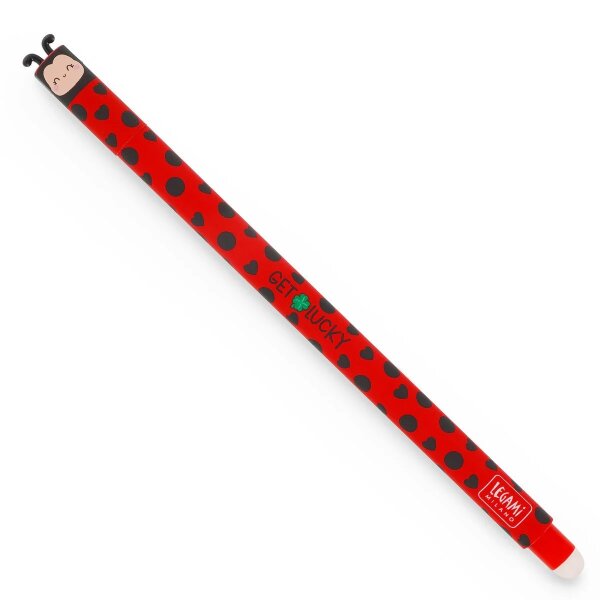 Legami Löschbarer Gelstift MARIENKÄFER - Erasable Gel Pen, Stift Ladybug, Gelschreiber