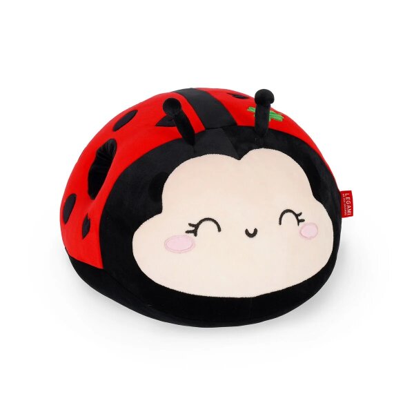 Legami Super Soft Kissen MARIENKÄFER - Plüschkissen Ladybug, Plüschtier, Kissen super weich und flauschig