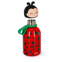 Legami Kinder Thermosflasche Trinkflasche MARIENKÄFER - Hot&Cold BFF - Thermoskanne Edelstahl Ladybug, Isolierflasche