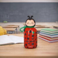 Legami Kinder Thermosflasche Trinkflasche MARIENKÄFER - Hot&Cold BFF - Thermoskanne Edelstahl Ladybug, Isolierflasche
